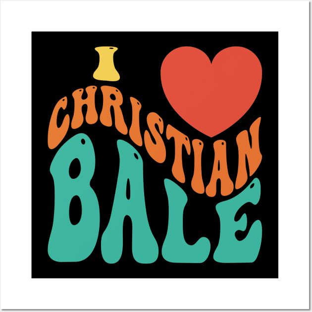 I Heart Christian Bale v7 Wall Art by Emma